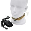 K Interface 2 Pin Most Radios Z Tactical Throat Mic Z003 Peltor PTT Headset - Image 2
