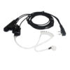 Kenwood TK-3107 Baofeng UV5R Puxing TYT Wouxun 3 Wire Pro Covert Acoustic Tube Headset Mic PTT