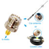 New UHF to SMA Connector SO239 PL259 UHF Female to SMA Female Jack RF Coaxial Coax Adapter For Car Radio Antenna - Image 2