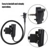 Portable Tactics PTT Headphone Connector U94 for Vertex Standard VX-231 VX150 VX-160 Interphone Black Handheld Speaker Microphone Mic PTT