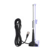 Magnet Base 26-28MHz CB Radio Antenna Mag-1345 with 4 meters feeder Cable Center 27MHz high gain PL259 connector with 4M Coaxial cable magnetic antenna for Citizen Band Radio - Image 5