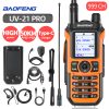 Baofeng UV-21 Pro 10W Walkie Talkie Long Range Portable Ham Radios Type-c Amateur Two-Way Radio UHF VHF For Hunting