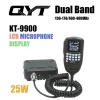 QYT KT-9900 Mini Small Dual Band Mobile Vehicle Radio 25W LCD Display Microphone