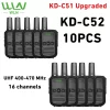 10PCS WLN KD-C52 Mini Handheld Transceiver UHF400-470MHz Two Way Radio 16CH Walkie Talkie KD-C51 Upgraded