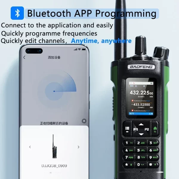 Baofeng UV 32 Walkie Talkie 10W GPS Bluetooth Programming Wireless Copy Frequency Multi Band USB-C FM AM Ham Radio - Image 3