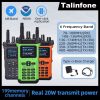 Real 20W Handheld 2 ways Radio Air Band NOAA One-click replication 6 bands VHF UHF 199CHS 10800 Battery