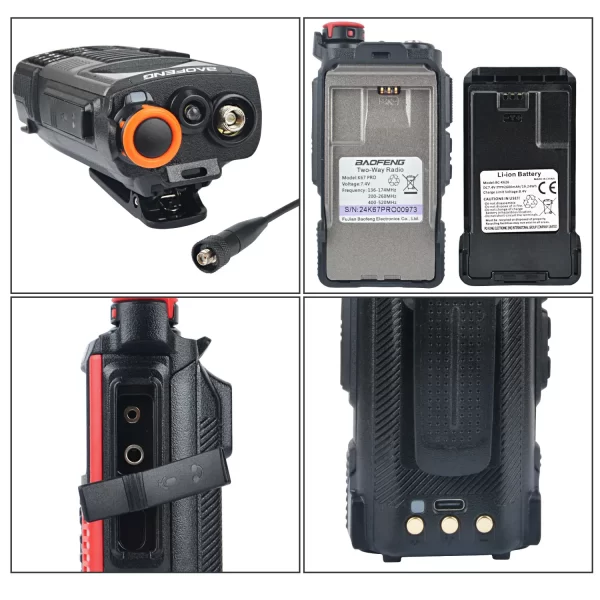 Air Band Walkie Talkie Baofeng K67 PRO Multi-band FM Dual Watch Scramble Skip Freq Amateur  GMRS Two-Way Radio K67pro W/Headset and 2600mAh Type-C Battery - Image 3