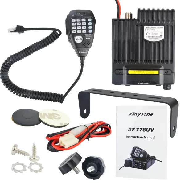 Anytone AT-778UVII GMRS VOX Dual Band 136-174MHz&400-490MHz 25Watt 200Channels 2m 70cm Amateur Analog Mobile Radio Color Screen - Image 6