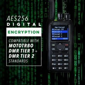 DMR-6X2 DMR Digital Dual Band Walkie Talkie (USB-C Battery) – 7W VHF/UHF (136-174MHz & 400-480MHz), Encryption, GPS