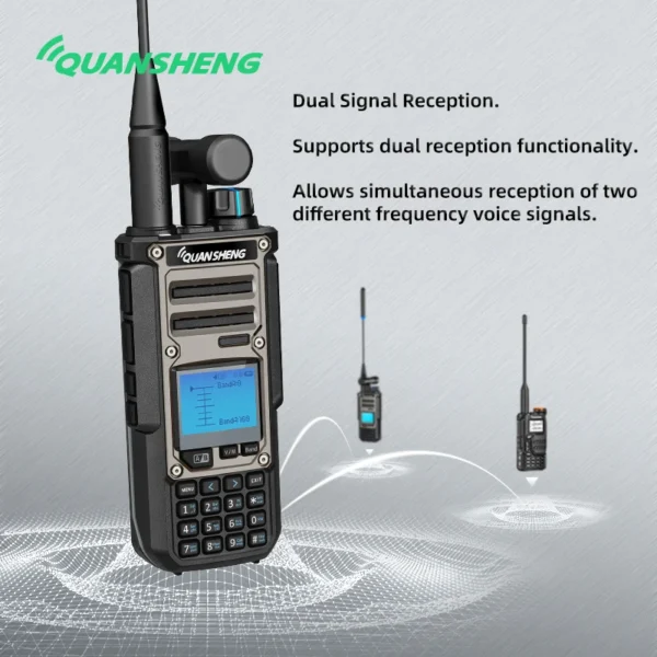 Quansheng TK11(8) Walkie Talkie 10W 3000mAh VHF UHF Dual Receive AM FM CW SSB NOAA Spectrum Analyzer Magic Voice Two Way Radio - Image 3