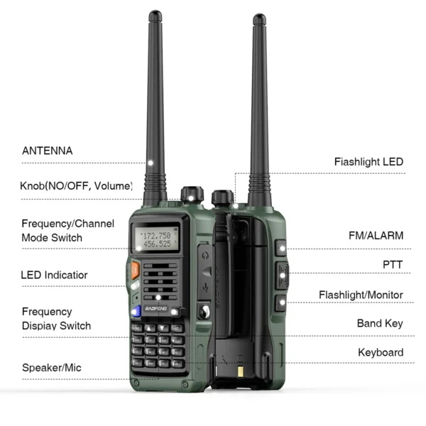 Baofeng UV-S9 PLUS 10W Walkie Talkie Dual Band Long Range VHF UHF Handheld Radio For UV-5R UV-K5 Ham Two Way Radio for Camping - Image 5