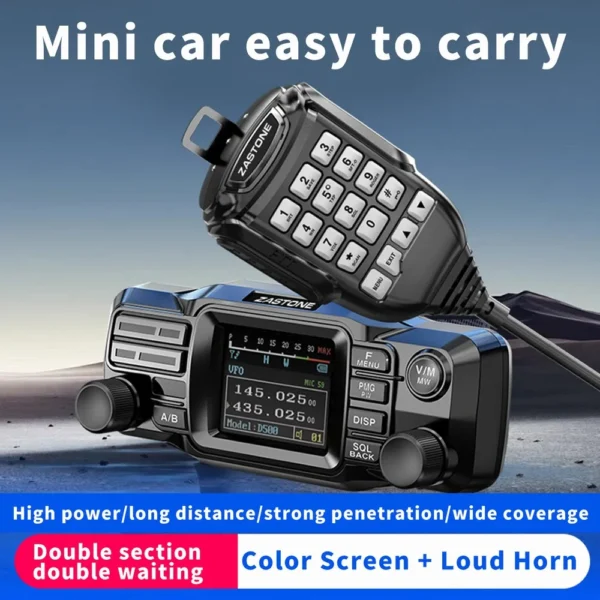 ZASTONE D500 Car Walkie Talkie 25W Mini Mobile Car Radio HF Transceiver Aviation AM Frequency Decoding Outdoor Communication - Image 5