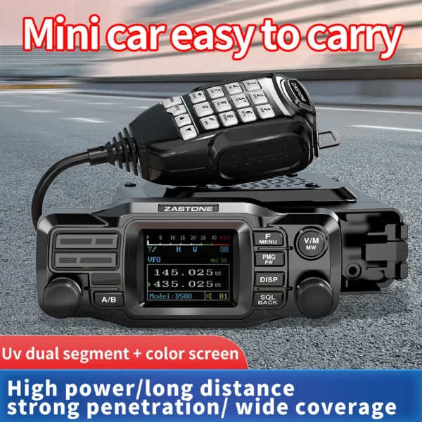 ZASTONE D500 Car Walkie Talkie 25W Mini Mobile Car Radio HF Transceiver Aviation AM Frequency Decoding Outdoor Communication