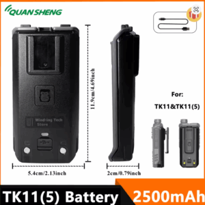 Replacement Batteries Quansheng TK11(5) Two way Radio Battery Back Clip