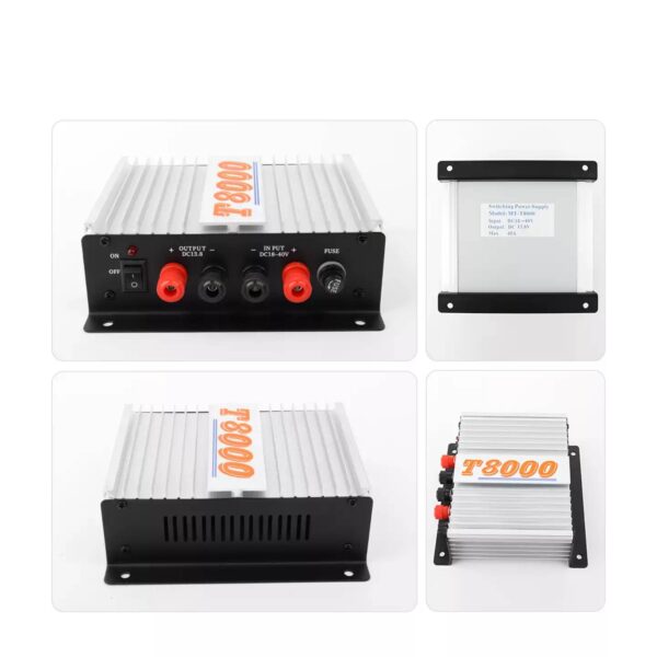 Switching Power Supply T8000 Voltage Converter DC24V to 13.8V 45A Maritime Vehicle Radio Power Transformer