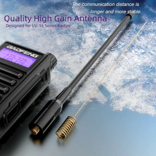 ORIGINAL  UV-16 Series  High-gain Antenna for Baofeng Walkie Talkies  20CM Approx. / Extended Flexiable Antenna  SMA-Female - Image 2