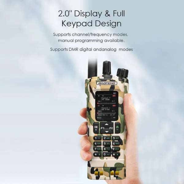 Baofeng DMR DM-32 Digital camouflage GPS 10W Multi Band Wireless Copy Frequency For Bluetooth Programming Long Range Ham Radio - Image 4
