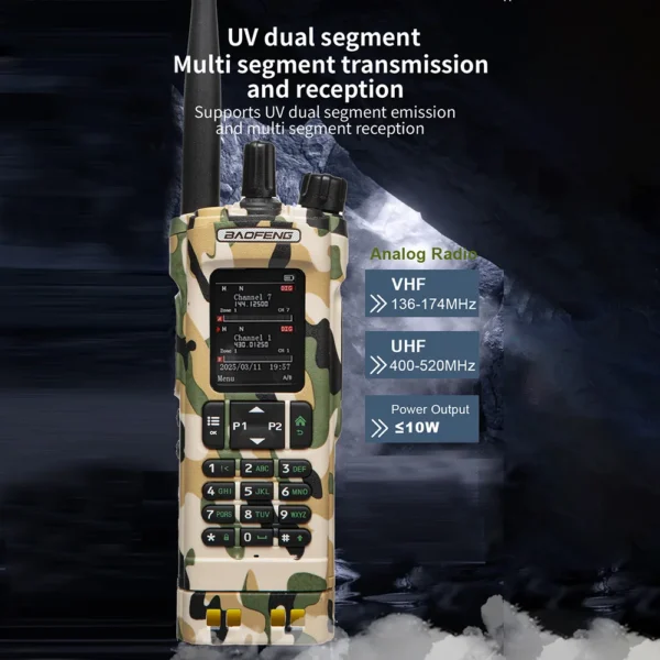 Baofeng DMR DM-32 Digital camouflage GPS 10W Multi Band Wireless Copy Frequency For Bluetooth Programming Long Range Ham Radio - Image 6