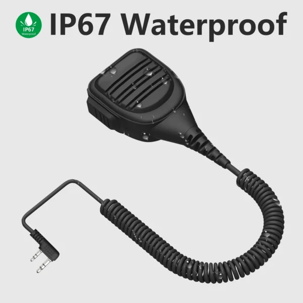 Hand Microphone Single PTT 2-Pin K-Type Walkie Talkie Speaker Compatible With Baofeng UV-32 UV-25 Quansheng Kenwood TYT Radio - Image 6