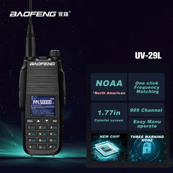 Baofeng UV-29 Pro Max Two Way Radio NOAA 999 Channel Long Range DTMF Walkie Talkie Type-C Charging Display Walkie Talkie - Image 3