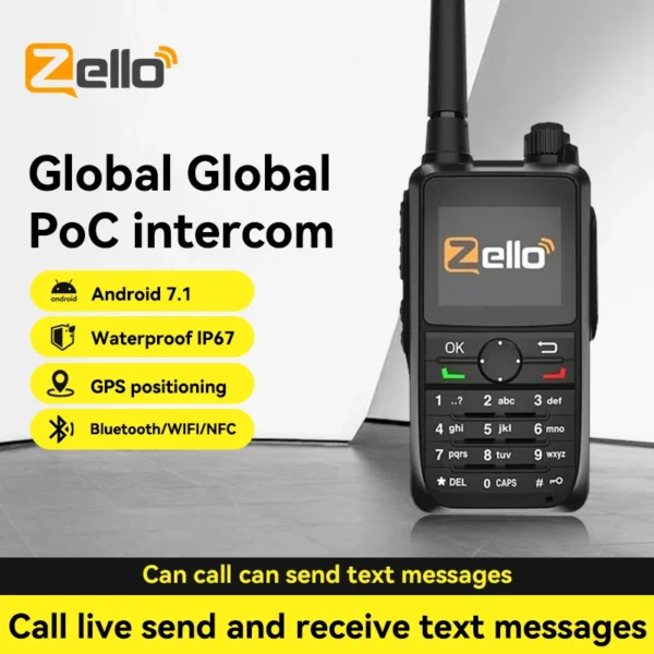 Zello Walkie Talkie Network Radio Global POC Wifi BlueTooth GPS Waterproof Cell Phone Worldwide Talking Two Way Radio - Image 2