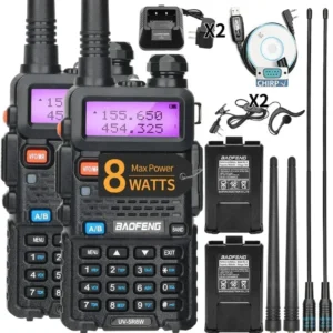 1/2PCS Baofeng UV-5R 8W Tri-Power Walkie Talkie High Power Dual Band Long Range 128 CH Portable Handheld UV 5R Ham Two Way Radio