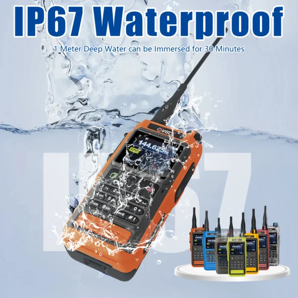 VR-N76 Walkie Talkie IP67 Waterproof Bluetooth Programming GPS APRS VHF/UHF SMS FM Type-C Charger Ham Two Way Radio For Hunting - Image 2