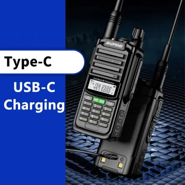 Baofeng Red UV-68 Pro Max V2 IP68 Waterproof Walkie Talkie 8800mah Battery Type C UHF VHF Dual Band 128 Channels UV-S22 UV-98 Pro Two Way Radios - Image 6