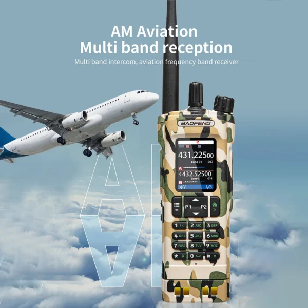 Camouflage BAOFENG UV32 GPS 10W Multi Band Programming Wireless Copy Frequency NOAA Long Range 2-Ways Radio Camping UV-32 Walkie Talkie - Image 3