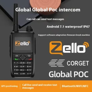 Zello Walkie Talkie Network Radio Global POC Wifi BlueTooth GPS Waterproof Cell Phone Worldwide Talking Two Way Radio