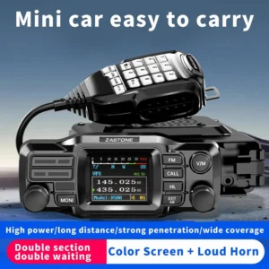 ZASTONE 25W Car Walkie Talkie dual-band Mini Car Radio Split mobile Radio VHF UHF Detachable Panel Transceiver Amateur Station Radio
