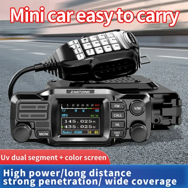 ZASTONE 25W Car Walkie Talkie dual-band Mini Car Radio Split mobile Radio VHF UHF Detachable Panel Transceiver Amateur Station Radio - Image 4