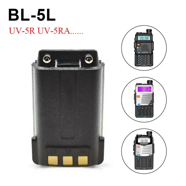 Baofeng Type-c BL-5L 3800mAh 7.4V Extended Li-Ion short Battery for BAOFENG UV-5R UV-5RX3 UV-5RA UV-5RD UV-5RE UV-5RA+ UV-5RC - Image 3