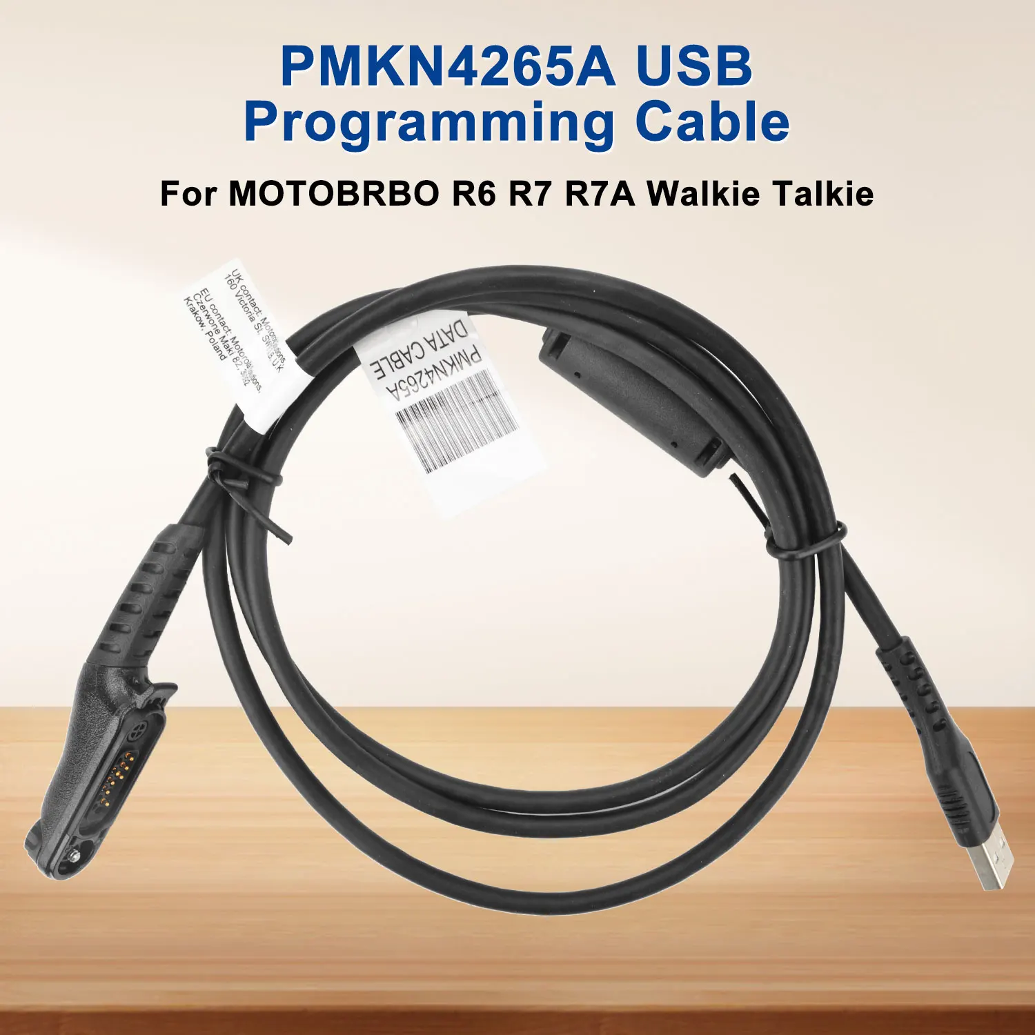 Walkie Talkie USB Mini GCAI Data Programming Cable PMKN4265A for Motorola MOTOTRBO R7 APX N50 DMR Digital Portable Two Way Radio