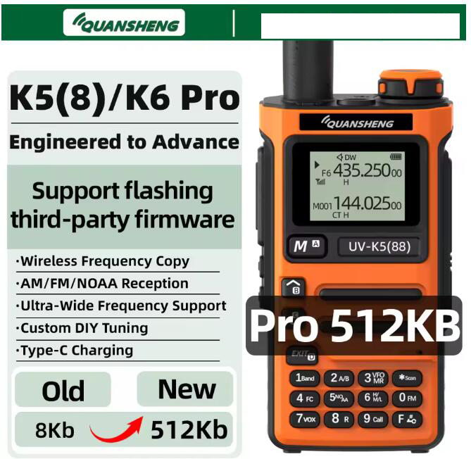 Long Range Portable Ham Radio | Quansheng UV-K5(8) K6 Pro 512KB Camping Radio