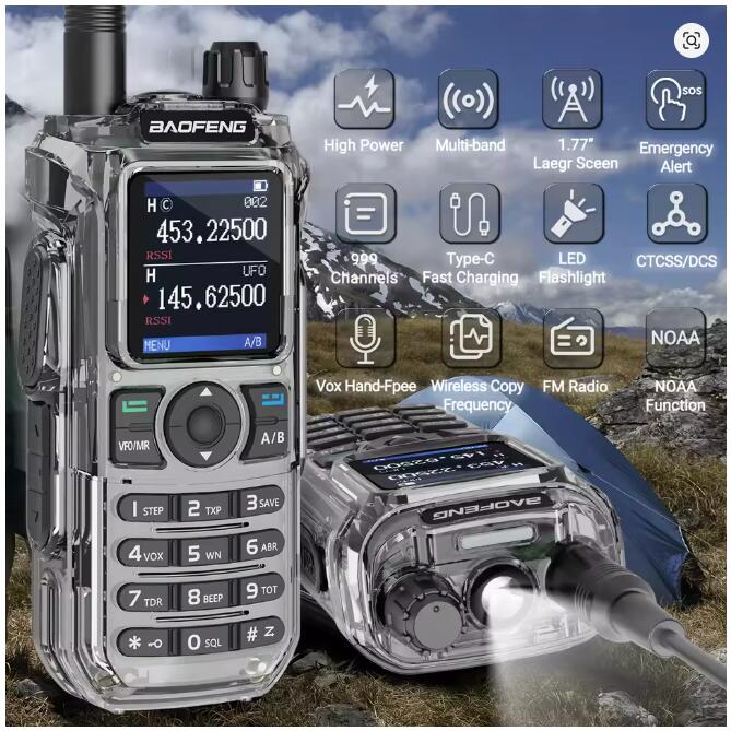 Baofeng UV-21 Pro Walkie Talkie | Wireless Copy Frequency NOAA Multi Band Ham Radio - Image 2