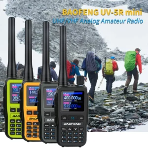 Baofeng UV-5R Mini Walkie Talkie | Dual Band Bluetooth Type-C AM/FM for Camping Hunting
