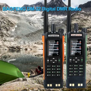 Orange Green Baofeng DM-32UV | AES256 GPS APRS DMR Dual Band 8W Walkie Talkie