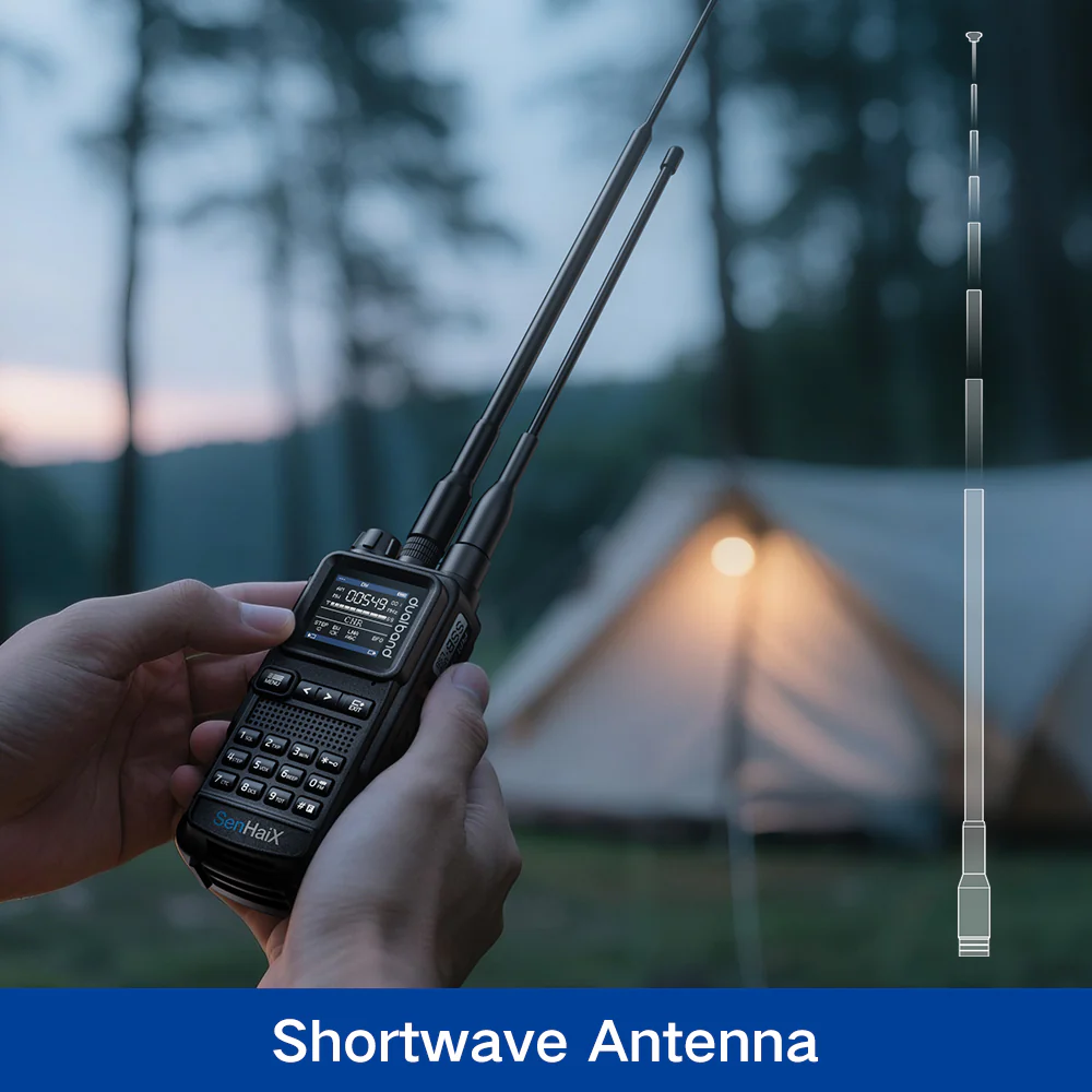 SENHAIX SHX-8650 UV Dual‑Band Emergency Walkie‑Talkie, 8W, SOS & Bluetooth - Image 5