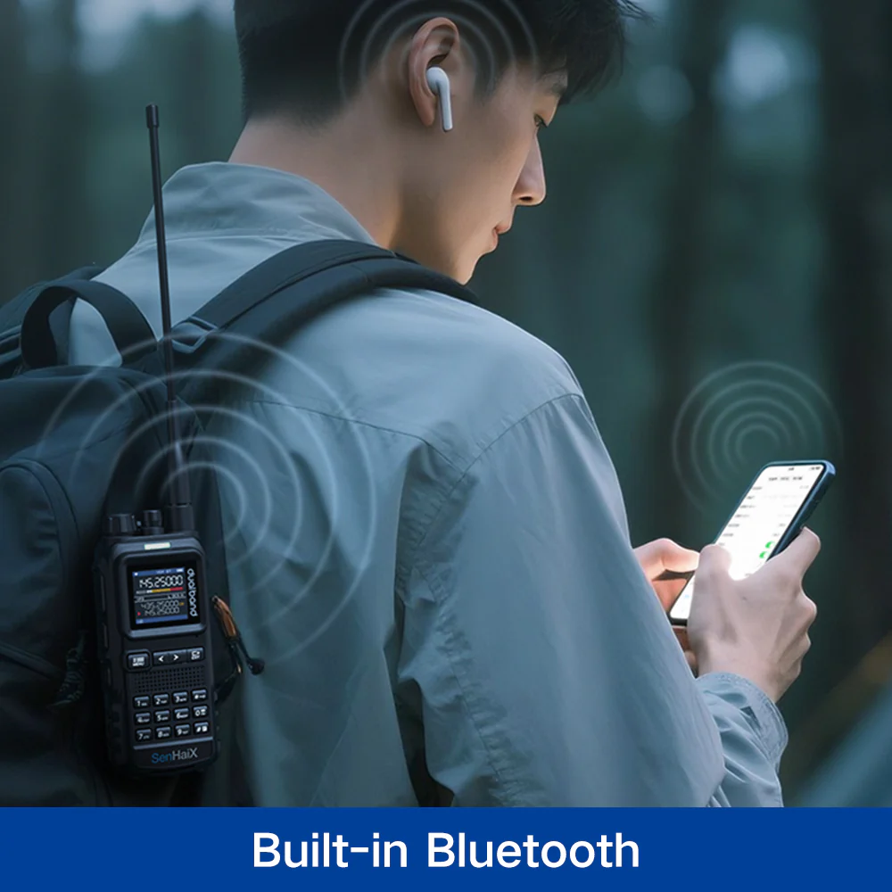 SENHAIX SHX-8650 UV Dual‑Band Emergency Walkie‑Talkie, 8W, SOS & Bluetooth - Image 7