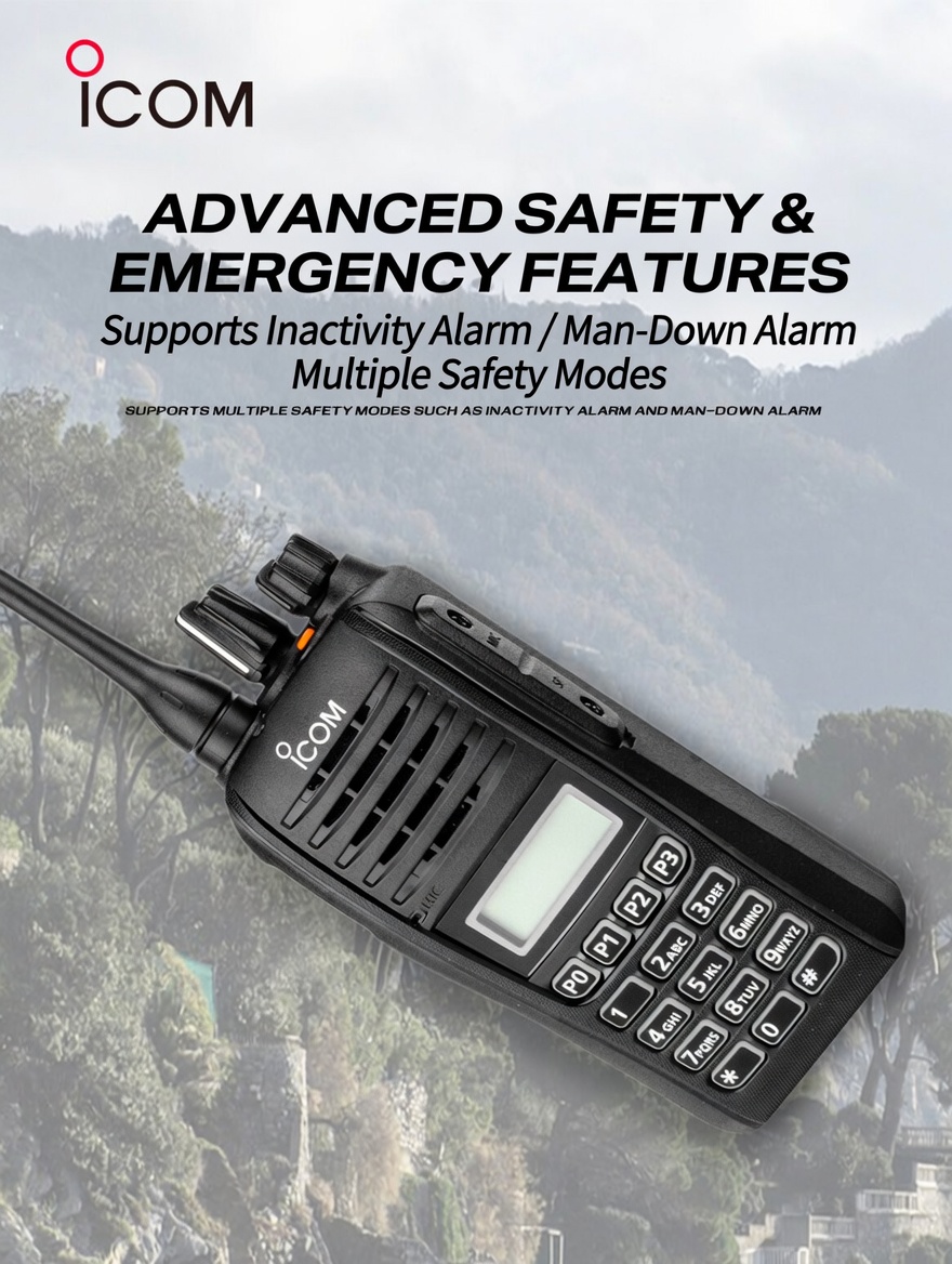 ICOM IC-F2000T UHF Portable Radio Compact Chassis with IP67 Waterproofing - Image 3