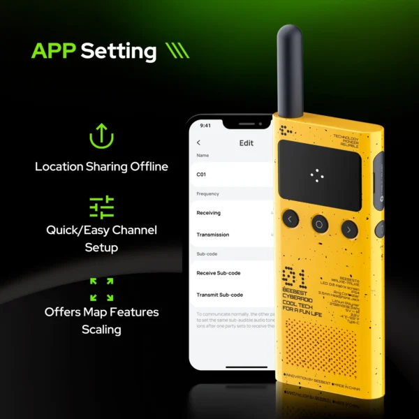 BEEBEST A101OS Lito Walkie Talkie Optional Band PMR/FRS/UHF Bluetooth ...