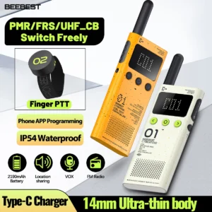 BEEBEST A101OS Lito Walkie Talkie Optional Band PMR/FRS/UHF Bluetooth Programming Portable Ham Radio Finger PTT for Xiaomi 2S