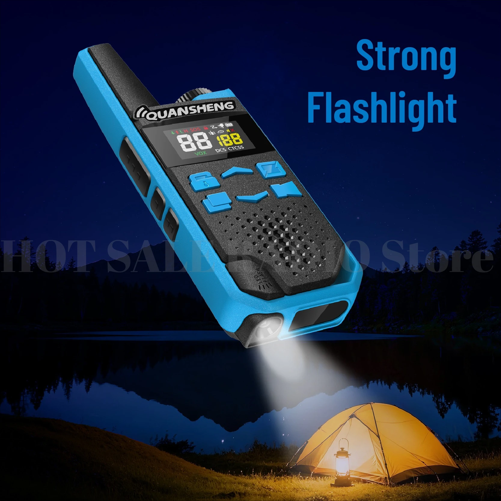 2Pcs QUANSHENG TG-FR1 PMR446 FRS Mini Walkie Talkie Licence-free Type-C Charger Long Range Two Way Radio for Camping Hotel - Image 2
