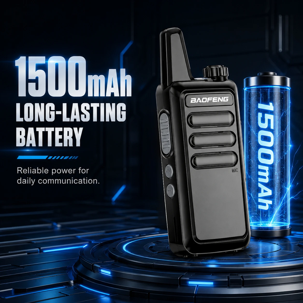 Baofeng BF-R5 Mini Portable Slim Handheld Radio 5W Long Range Two-Way Transceiver USB Rechargeable with VOX - Image 2