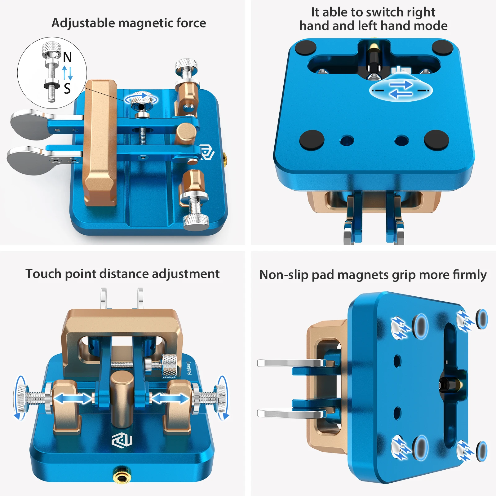 Putikeeg CW Morse Key Auto Electronic Keyer Double Oars Paddle for Shortwave Amateur Radio - Image 4