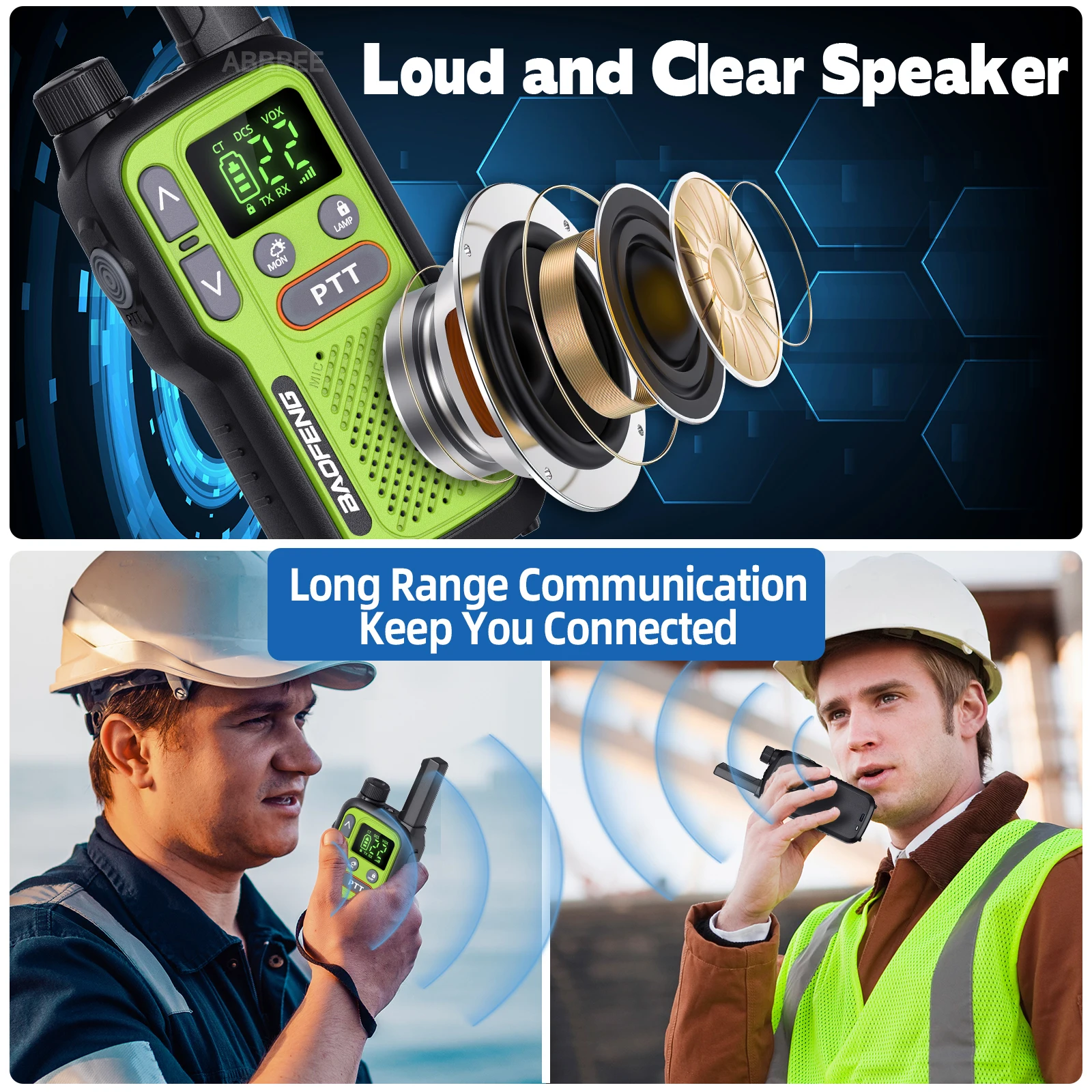 Baofeng BF-T18 Portable FRS/PMR 2-Way Radio Set (2-Piece), Easy-to-Use Mini Walkie Talkie for Family Travel - Image 4