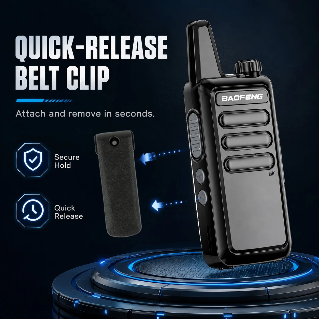 Baofeng BF-R5 Mini Portable Slim Handheld Radio 5W Long Range Two-Way Transceiver USB Rechargeable with VOX - Image 6