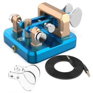 Putikeeg CW Morse Key Auto Electronic Keyer Double Oars Paddle for Shortwave Amateur Radio