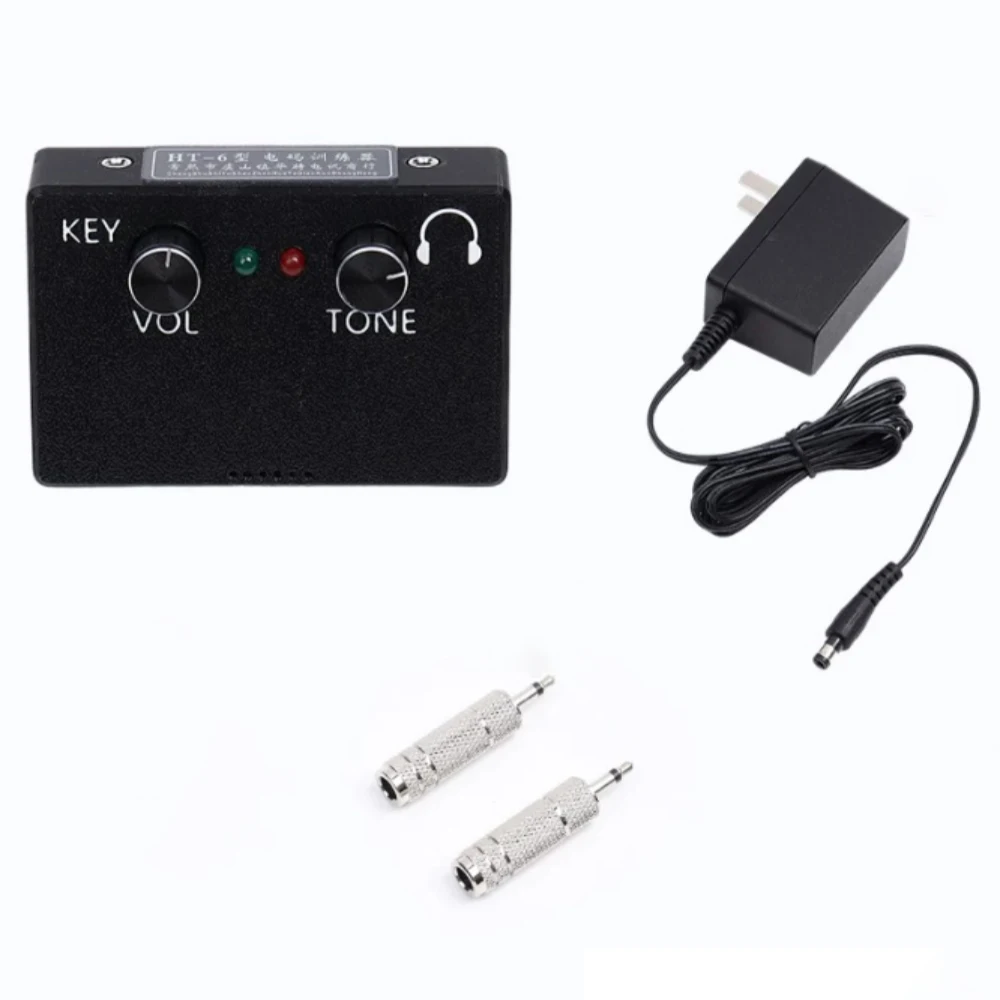 HT-6 Morse Code Trainer with Adjustable Volume & Tone | CW Sound & Light Practice Oscillator for Manual Telegraph Key